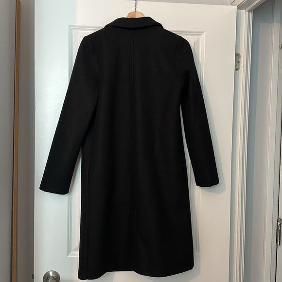 Zara Lapel Collar Coat Size Small Black - Picture 5 of 5